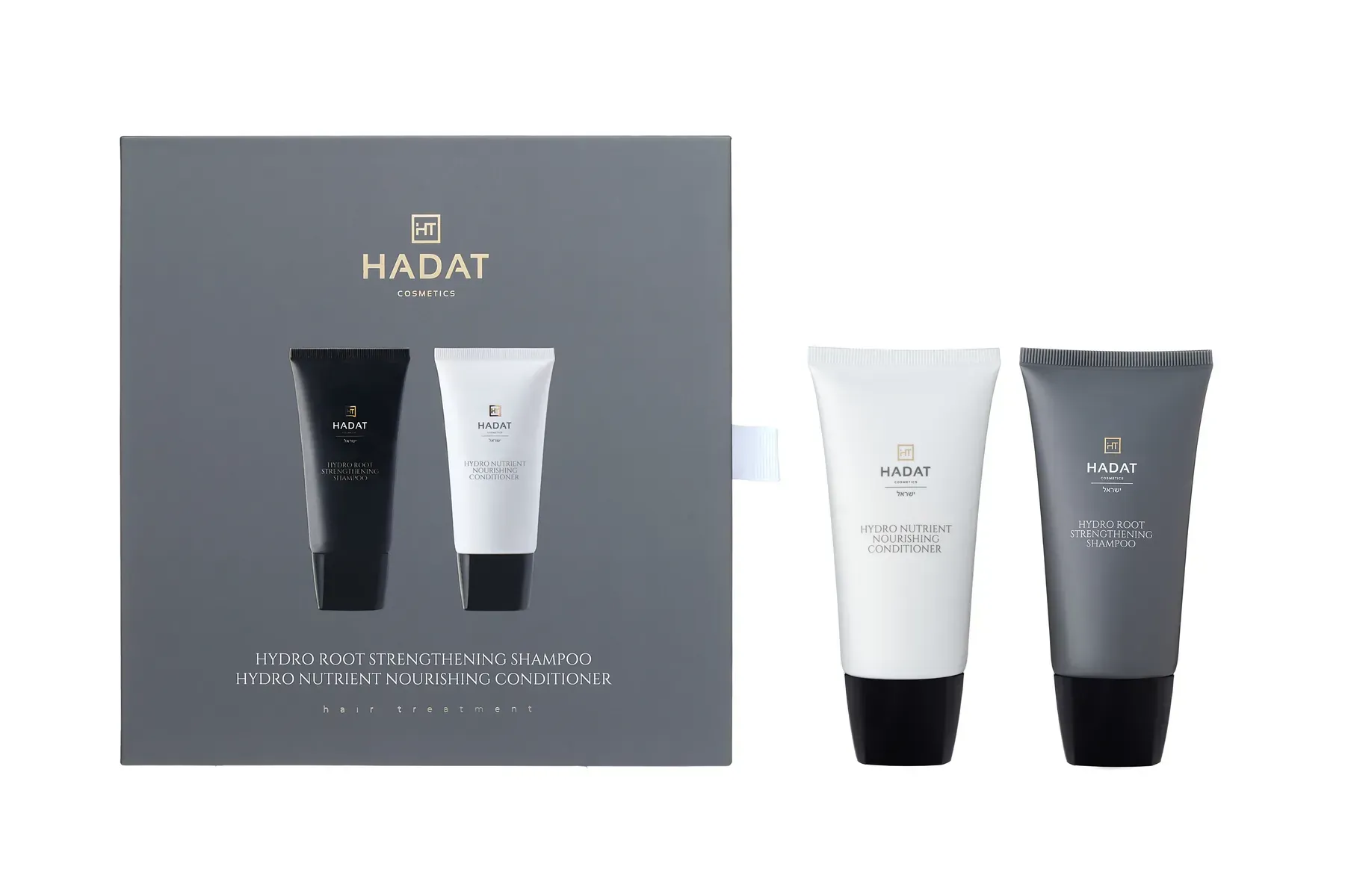 Подарочный Набор для Интенсивного Роста Волос Hadat Hydro Root Strengthening Shampoo + Hadat Hydro Nutrient Nourishing Conditioner (70 ml)-Hadat Hydro Root Strengthening Shampoo + Hadat Hydro Nutrient Nourishing Conditioner (70 ml)