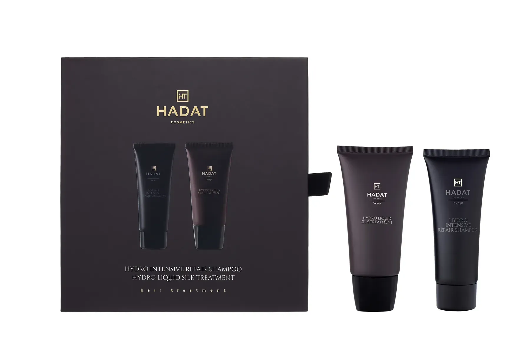 Подарочный Набор для Восстановления Волос Hadat Hydro Intensive Repair Shampoo + Hadat Hydro Liquid Silk Treatment (70 ml)-Hadat Hydro Intensive Repair Shampoo + Hadat Hydro Liquid Silk Treatment (70 ml)
